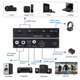 Mini 2x1 4K HDMI Switch Audio Extractor With ARC & Optical Toslink  & HDMI 2.0