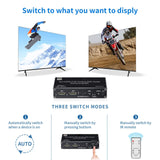 Mini 2x1 4K HDMI Switch Audio Extractor With ARC & Optical Toslink  & HDMI 2.0