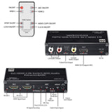 Mini 2x1 4K HDMI Switch Audio Extractor With ARC & Optical Toslink  & HDMI 2.0