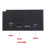 Dual Hard Disk Drive Docking Station Base for 2.5 Inch 3.5 Inch IDE/SATA USB 3.0 External Box Enclosure Case with Card Reader