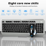 Wireless Gaming  Keyboard and mouse,  Metal Panel, LED Backlit,USB 2.4G Wireless,for Game and Office,for Computer Laptop PC, MAC - electronicshypermarket