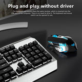 Wireless Gaming  Keyboard and mouse,  Metal Panel, LED Backlit,USB 2.4G Wireless,for Game and Office,for Computer Laptop PC, MAC - electronicshypermarket