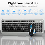 Wireless Gaming  Keyboard and mouse,  Metal Panel, LED Backlit,USB 2.4G Wireless,for Game and Office,for Computer Laptop PC, MAC - electronicshypermarket