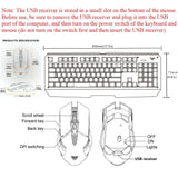 Wireless Gaming  Keyboard and mouse,  Metal Panel, LED Backlit,USB 2.4G Wireless,for Game and Office,for Computer Laptop PC, MAC - electronicshypermarket