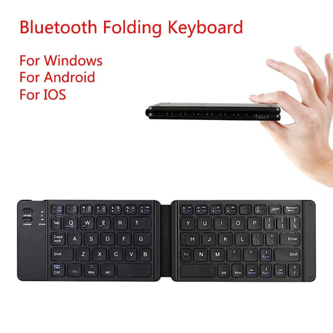 Light-Handy Bluetooth Folding Mini Backlit Keyboard Foldable Wireless Keypad For IOS/Android/Windows Ipad Tablet Laptop Computer