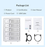 ORICO 9558U3 3.5 Inch Multi-Bay External Hard Drive Enclosure SATA to USB3.0 5Gbps 80TB Max Hard Drive Docking Station - electronicshypermarket
