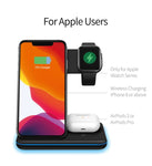 3in 1 Qi Fast Wireless Charger Stand 15W Max