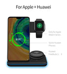 3in 1 Qi Fast Wireless Charger Stand 15W Max