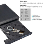 External DVD RW/CD Burner with USB 3.0 / Type-C Interface