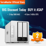 TerraMaster F2-210 2-Bay NAS Quad Core Network Attached Storage Media Server Personal Private Cloud (Diskless) - electronicshypermarket