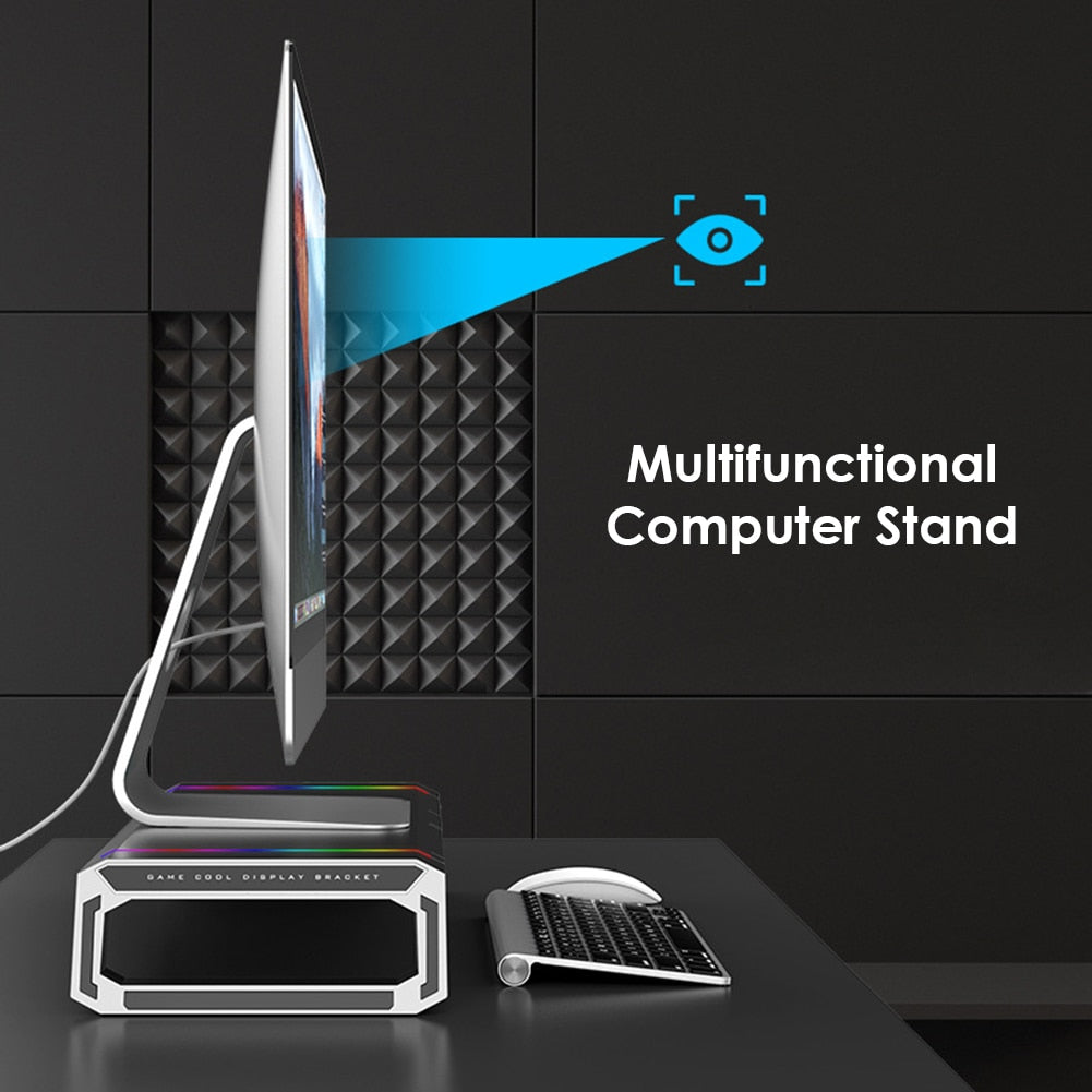 4 USB RGB Monitor/Laptop/Phone/Tablet Foldable Riser Stand ...