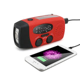 Emergency Hand Crank Self-powered AM/FM NOAA, Solar Weather Radio, LED Flashligh,t Phone Power Bank - electronicshypermarket