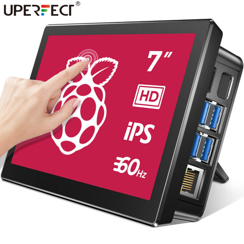 UPERFECT 7 Inch IPS Portable Touchscreen for Raspberry Pi 2, 3, 4, with 178° Viewing Angle - electronicshypermarket