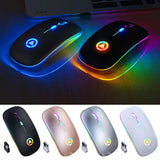 Wireless Optical Mice RGB Bluetooth 5.0 Ergonomic Silent Rechargeable PC Laptop - electronicshypermarket