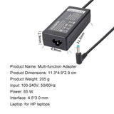 19.5V 3.33A AC Adapter Charger for Laptops 4.5/3.0mm Power Supply for 15-F009WM 15-F023WM 15-F039WM 15-F059WM 15-g073nr F9H92 - electronicshypermarket