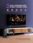 190W Sound Bar with Subwoofer, 125dB, 6 EQ Modes, LED Display Off, 5 Bass Modes  & Adjustable Surround Sound - electronicshypermarket