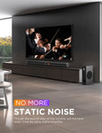 190W Sound Bar with Subwoofer, 125dB, 6 EQ Modes, LED Display Off, 5 Bass Modes  & Adjustable Surround Sound - electronicshypermarket
