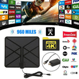 960 Mile Indoor Home Digital HDTV Antenna with Amplifier - electronicshypermarket