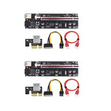 1/2/3/5pcs PCIE/PCI-E Riser Card  + PCI E X16 PCI Express 6Pin To SATA 1X 16X USB3.0 Extender - electronicshypermarket