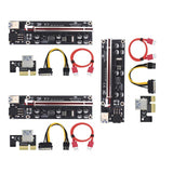 1/2/3/5pcs PCIE/PCI-E Riser Card  + PCI E X16 PCI Express 6Pin To SATA 1X 16X USB3.0 Extender - electronicshypermarket