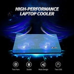 High-performance Laptop Cooler with Two USB Ports Support for Laptops Under 17 inch - electronicshypermarket