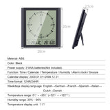 Modern Analog alarm clock with  Calendar/Temp/Humidity - electronicshypermarket