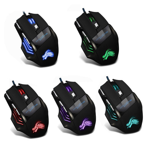 Ergonomic 7 Button Wired Gaming Mouse With Backlight