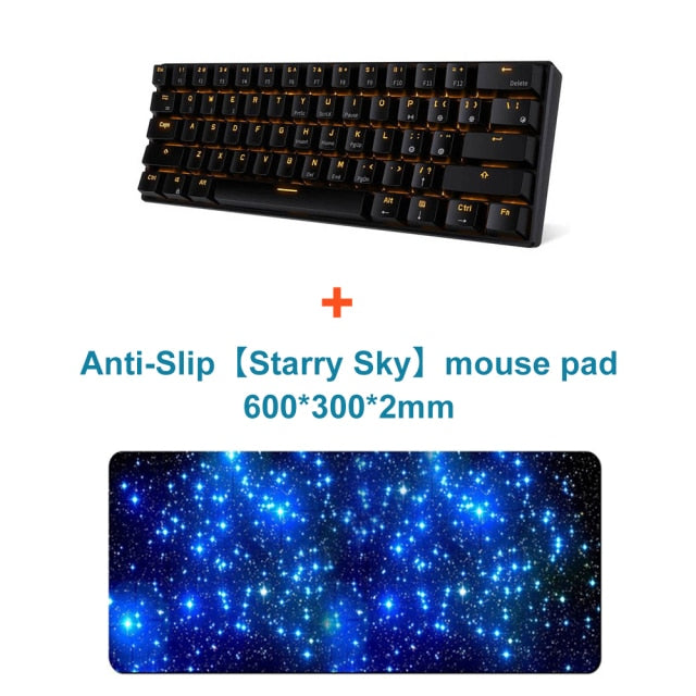 RK61 Mini Mechanical Keyboard Blue Backlight Keyboard USB / Bluetooth ...